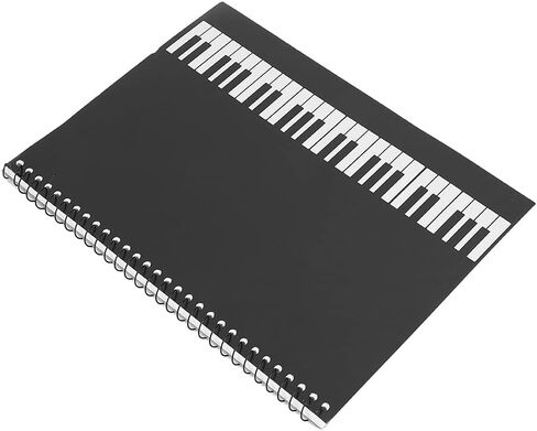 50 Pages Musical Notation Staff Notebook Music Manuscript Writing Paper for Songwriters Piano Notebook Amateurs Music Score Writing Paper (Black Piano Pattern) in Kuwait