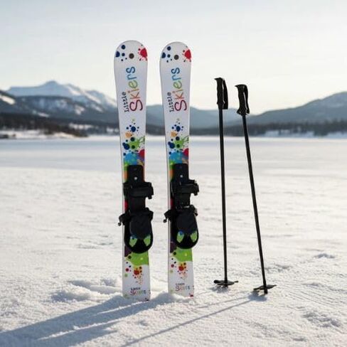 Starter Plastic Skis and Poles - Perfect Beginner ski for ages 0-4 years in Kuwait