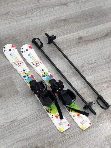 Starter Plastic Skis and Poles - Perfect Beginner ski for ages 0-4 years in Kuwait