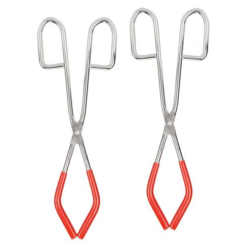 2pcs Lab Beaker Tongs, Steel Rubber Coated Ends Strong Grip Rust, with Maximum Opening 16.2cm, for 50mL to 2000mL Beakers Labware Science Classroom in Kuwait