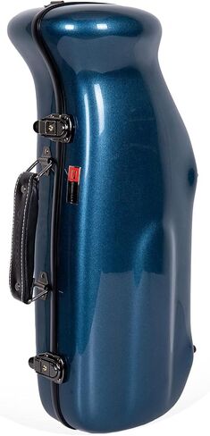 Crossrock Trumpet Case- Fiberglass Hardshell with Backpack Straps in Blue in Saudi Arabia