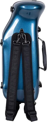 Crossrock Trumpet Case- Fiberglass Hardshell with Backpack Straps in Blue in Saudi Arabia