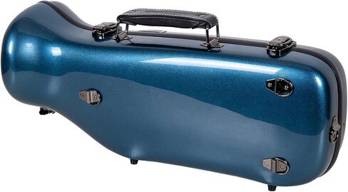Crossrock Trumpet Case- Fiberglass Hardshell with Backpack Straps in Blue in Saudi Arabia