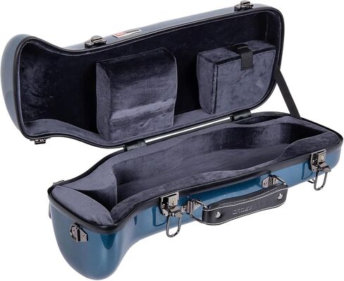Crossrock Trumpet Case- Fiberglass Hardshell with Backpack Straps in Blue in Saudi Arabia
