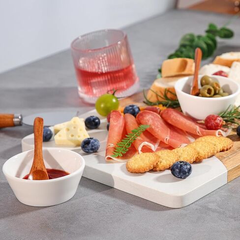 مجموعة ألواح الفحم من خشب السنط والرخام، صينية طبق الجبن مع 4 سكاكين ووعاءين وملعقتين، طبق صينية تقديم لحفلات ليلة النبيذ واستضافة حفلات الزفاف وهدايا الانتقال لمنزل جديد in Kuwait