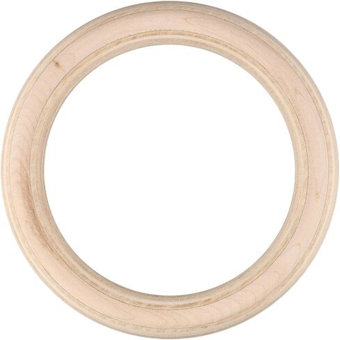 2 Pcs Wood Gymnastics Rings, Solid Birch Home Fitness Pull Up Rings for Strength Training, Adjustable Straps for Indoor Outdoor Workout Exercises(25mm 19cm) in Kuwait