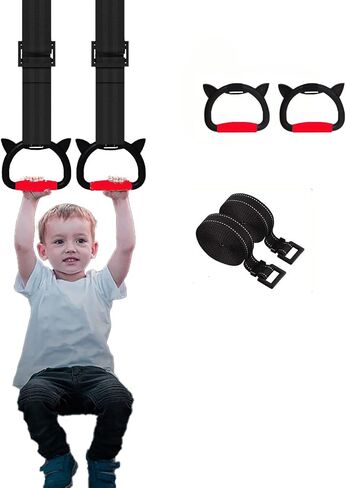 New Professional Gymnastic Rings,Both for Adults and Kids,Support 550 LBS,Home Fitness Equipment,Indoor and Outdoor Pull-up Bar for Stretching and Height Increase,with Adjustable Straps in Kuwait