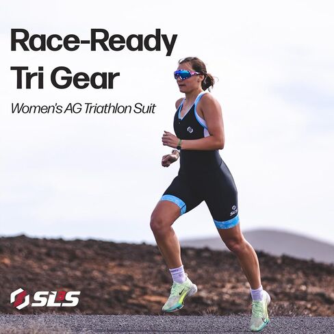 SLS3 Triathlon Suits Women - One Piece Tri Suit Women with Comfortable and Durable FRT Fabric - No Shelf Bra (Black/Fuchsia Poppies, Small) in Kuwait