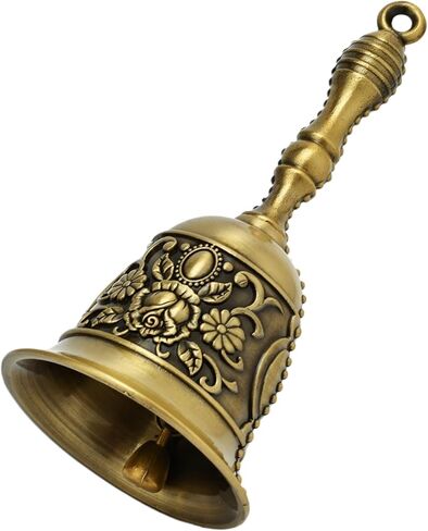 Super Loud Solid Brass Hand Call Bell, Handbell for Wedding, Classroom, Bedside, Table Bell,Dinner, Service, Cancer Bell,Meditation & Pet Training, Bronze Hand Bell in Kuwait