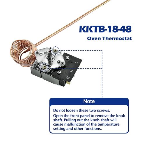 KKTB-18-48 Oven Thermostat Replacement for Robertshaw Stove Oven Range Thermostat, 5A 120VAC,150-599°F, 48" Capillary Tube Suitable，Fits for Awoco, Forno, Thor 30/36/48" Gas Range with 18" Oven Cavity in Kuwait