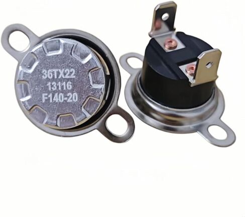 (2 Pack) 36TX22 13116 F140-20 Thermostat Switch 140 Degrees Normally Closed -Replaces 3660698 CA-140 CA-140-QC KSD301 in Kuwait