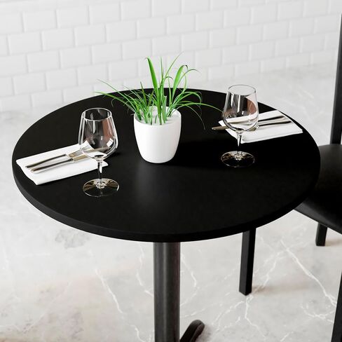 Flash Furniture 3 Pack 24'' Round Table Top with Black or Mahogany Reversible Laminate Top in Kuwait