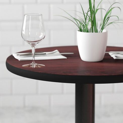 Flash Furniture 3 Pack 24'' Round Table Top with Black or Mahogany Reversible Laminate Top in Kuwait