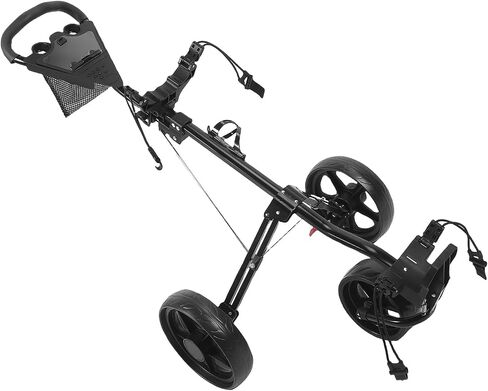 Ymiko Cart Folding Sports Wheel Folding Push Cart Portable Scorecard Holder with Buckle, Foot Brake and Large Wheels for and Sports Gear in Kuwait