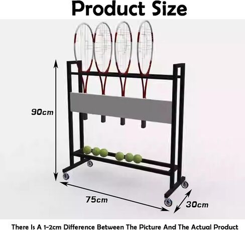 Badminton Racket Storage Cart, Floor-Standing Tennis Rackets Display Stand,for Club School,Can Hold 20 (Only Includes Rack) in Saudi Arabia
