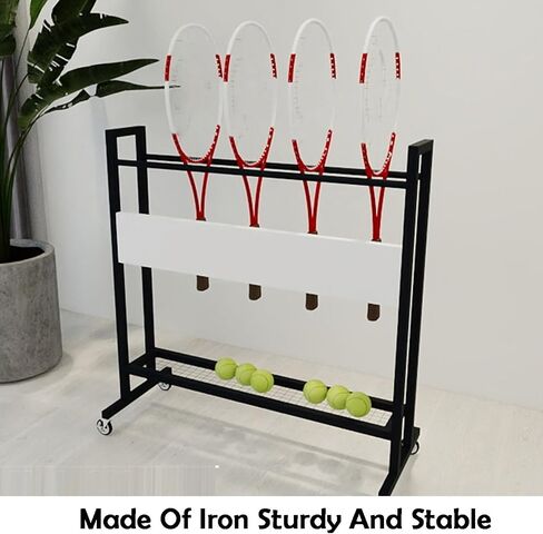 Badminton Racket Storage Cart, Floor-Standing Tennis Rackets Display Stand,for Club School,Can Hold 20 (Only Includes Rack) in Saudi Arabia