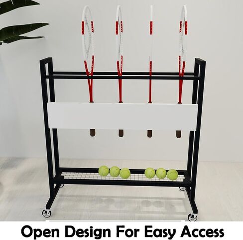 Badminton Racket Storage Cart, Floor-Standing Tennis Rackets Display Stand,for Club School,Can Hold 20 (Only Includes Rack) in Saudi Arabia