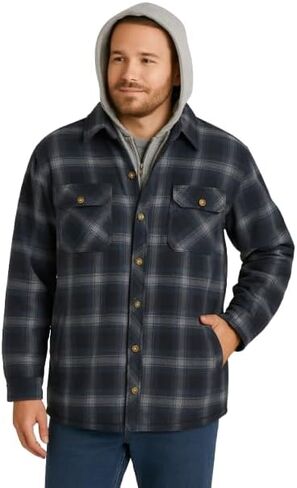 Men’s Hoodie Flannel Jacket Combo in Kuwait