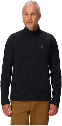 Spyder M GRIDWEB FLC JKT (Men's), Black, Medium in Kuwait