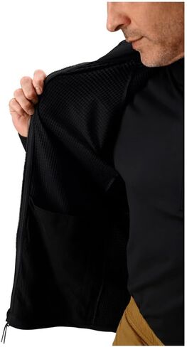 Spyder M GRIDWEB FLC JKT (Men's), Black, Medium in Kuwait