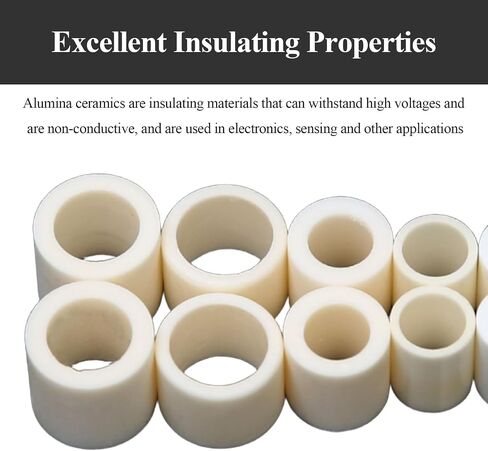 10 Pieces Alumina Single Hole Short Section Ceramic Tube 1.7×4×4.2Mm-2.9×4.7×19Mm for Industrial DIY and Electrical(2.4x5x5mm) in Kuwait