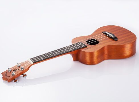 WINZZ HAND RUBBED Series - 23 Inches Concert Ukulele Vintage Hawaiian Uke with Online Lessons, Bag, Tuner, Strap, Extra Strings, Fingerboard Sticker, Natural in Kuwait