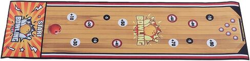 Cryfokt Mini Bowling Set, Quick Setup Portable Tabletop Bowling Game, Indoor Set with Mat 6 Pins 6 Balls for Kids Toddlers Family Home Party Game in Kuwait