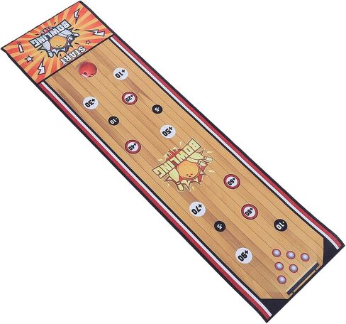 Cryfokt Mini Bowling Set, Quick Setup Portable Tabletop Bowling Game, Indoor Set with Mat 6 Pins 6 Balls for Kids Toddlers Family Home Party Game in Kuwait