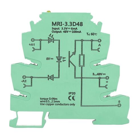 MRI-3.3D48 DC مقرنة كهروضوئية عزل وحدة التتابع PLC المدخلات 3.3VDC الإخراج 3-48VDC in Kuwait