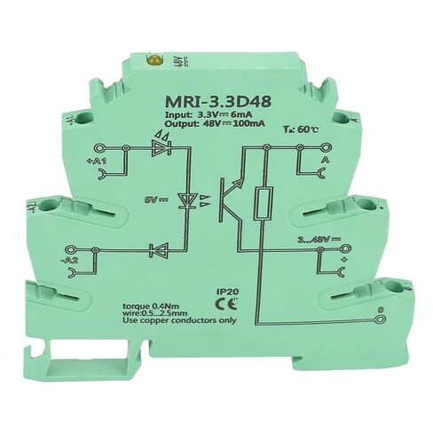 MRI-3.3D48 DC مقرنة كهروضوئية عزل وحدة التتابع PLC المدخلات 3.3VDC الإخراج 3-48VDC in Kuwait