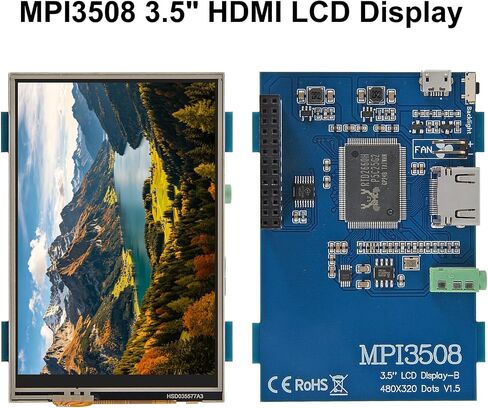 3.5 بوصة HDMI شاشة تعمل باللمس شاشات كريستال بلورية MPI3508 480 × 320 لمسة مقاومة لـ RPI مع قلم ستايلس دعم لـ rpi 4 in Kuwait