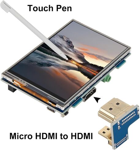 3.5 بوصة HDMI شاشة تعمل باللمس شاشات كريستال بلورية MPI3508 480 × 320 لمسة مقاومة لـ RPI مع قلم ستايلس دعم لـ rpi 4 in Kuwait