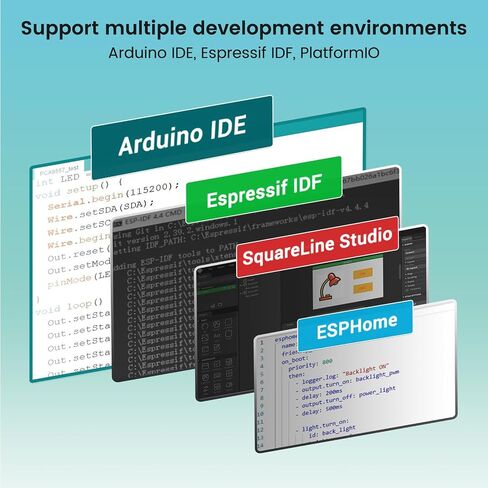 ELECROW ESP32 Display 1024x600, 10.1 Inch HMI ESP32-P4 IPS Touch Screen, Support AI Speech Interaction, ESP32-P4 Dual-Core Processor, Up to 400MHz, Compatible with Arduino, ESP-IDF (Without Camera) in Kuwait