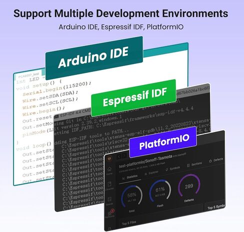 شاشة ESP32، شاشة لمس HMI ESP32-S3 IPS متقدمة 7 بوصة مع حافظة أكريليك، تدعم تفاعل الكلام بالذكاء الاصطناعي، دقة 800 × 480، تردد يصل إلى 240 ميجاهرتز، متوافقة مع Arduino، ESP-IDF in Kuwait