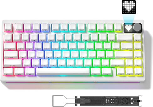 Womier 75% Wireless Mechanical Gaming Keyboard with Knob & Display in Kuwait