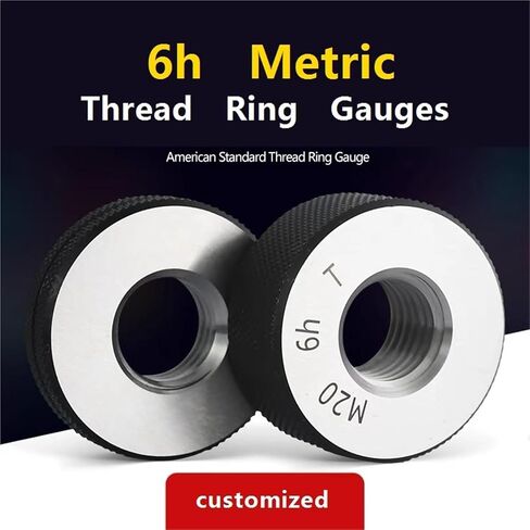 M1-M60 6h Metric Thread Ring gauges 1SET(1*GO+1*NOGO) External Threads gage(M1.0 * 0.25 6H) in Saudi Arabia