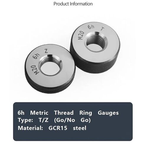 M1-M60 6h Metric Thread Ring gauges 1SET(1*GO+1*NOGO) External Threads gage(M1.0 * 0.25 6H) in Saudi Arabia