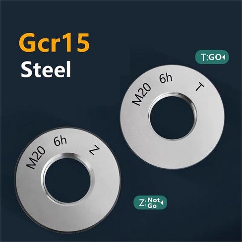 M1-M60 6h Metric Thread Ring gauges 1SET(1*GO+1*NOGO) External Threads gage(M1.0 * 0.25 6H) in Saudi Arabia