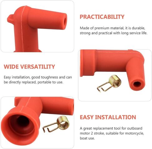 OUNONA Rubber Spark Plug Cap for Outboard Motor 2 Stroke Engine Parts, Easy Installation and Wide Versatility, Compatible with 9. 15hp 40hp Boat Engines in Kuwait