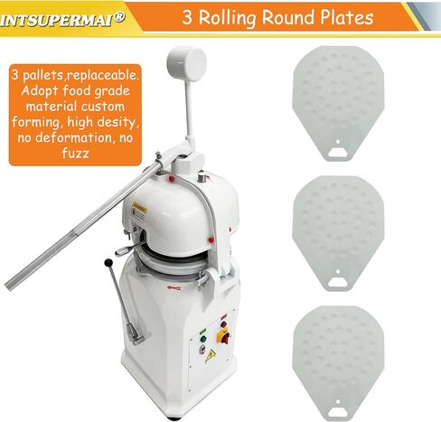 INTSUPERMAI Electric Dough Divider and Rounder Machine 36 PCS Commercial Dough Splitting Ball Machine Semi-Automatic Burger Dough Cutter Rounder Machine in Kuwait