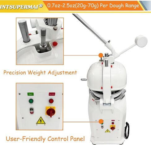 INTSUPERMAI Electric Dough Divider and Rounder Machine 36 PCS Commercial Dough Splitting Ball Machine Semi-Automatic Burger Dough Cutter Rounder Machine in Kuwait