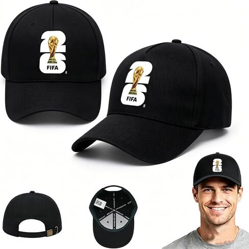 2026 FIFA World Cup Official Baseball Cap for Men Women, Adjustable Cotton Soccer Hat Unisex for Outdoor Sports and Game Day in Kuwait