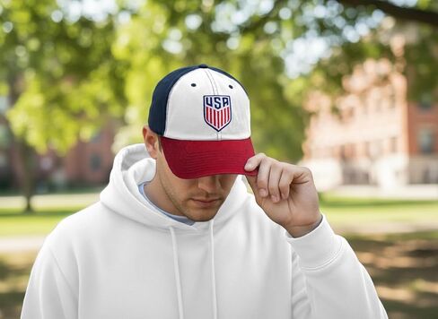 صبار الصحراء الولايات المتحدة لكرة القدم قبعة البيسبول USMNT الولايات المتحدة الأمريكية الرجال المنتخب الوطني الحواف القبعات المطرزة قبعة حزام القماش قابل للتعديل الكبار (الولايات المتحدة الأمريكية لكرة القدم على غرار F1، الأزرق) in Kuwait