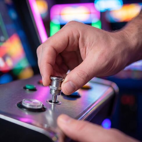 Gadpiparty Coin Refund Push Button for Slot Machines Metal Arcade Slot Button with Efficient Refund Trigger Function Silver Game Machine Replacement Part in Kuwait
