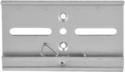 35mm Aluminum Din Rail Clamp - 80mm/100mm Fixed Clip for Relay Mounting, Frosted Surface Wear Resistance Silver(80mm wide) in Kuwait