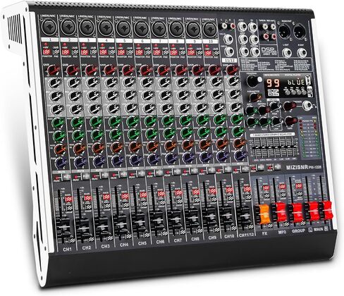 لوحة خلط صوت احترافية مكونة من 16 قناة مع 99 تأثير DSP، وحدة تحكم DJ رقمية EQ ذات 7 نطاقات مع USB بلوتوث MP3 للتسجيل، طاقة مستقلة 48 فولت وزر كتم الصوت in Kuwait