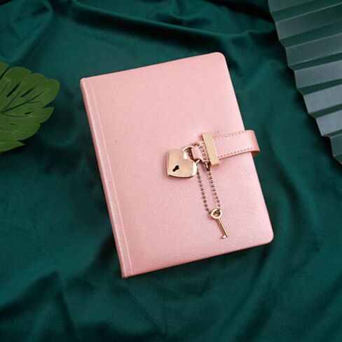Heart Lock Password Diary Notebook, Romantic Heart Lock Design, Portable Journal for Students School Travel, Pink in Kuwait