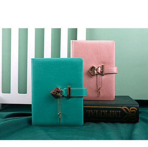 Heart Lock Password Diary Notebook, Romantic Heart Lock Design, Portable Journal for Students School Travel, Pink in Kuwait