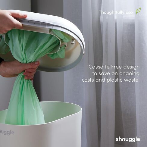 Shnuggle Better Bag Diaper Pail Liners - 30 Count (2 Packs of 15) - Plant-Based Refill Bags - Compatible with Shnuggle Eco-Touch Pail in Kuwait