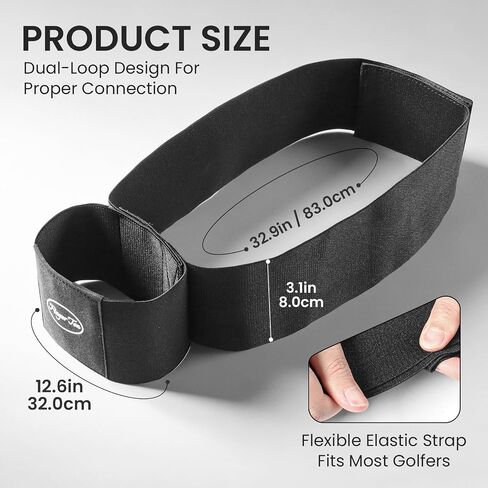 FINGER TEN Golf Swing Training Aid & Adjustable Correcting Swing Trainer 1 Pack, Portable Muscle Memory & Connection Swing Corrector for Right/Left Handed Men Women Golfer Beginners in Kuwait